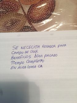 Oferta de trabajo