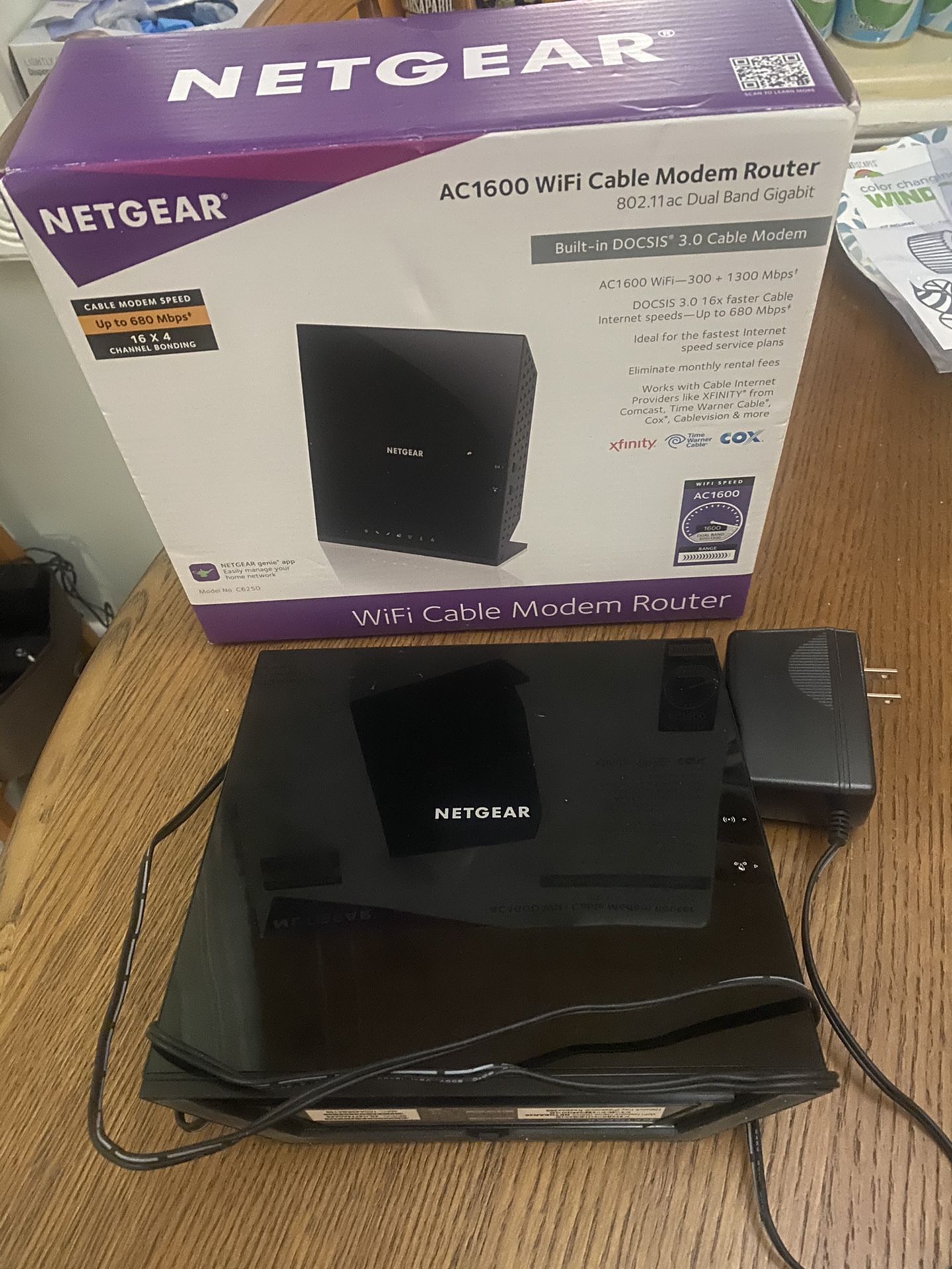 Netgear AC1600 wifi cable modem router