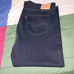 Black  501 Levis  46X32 W/Baby Cuffs 