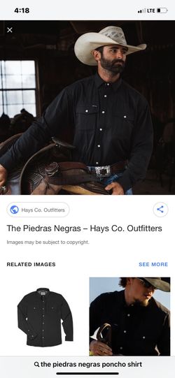 The Piedras Negras Poncho Shirt In 3xl Regular Long Sleeve