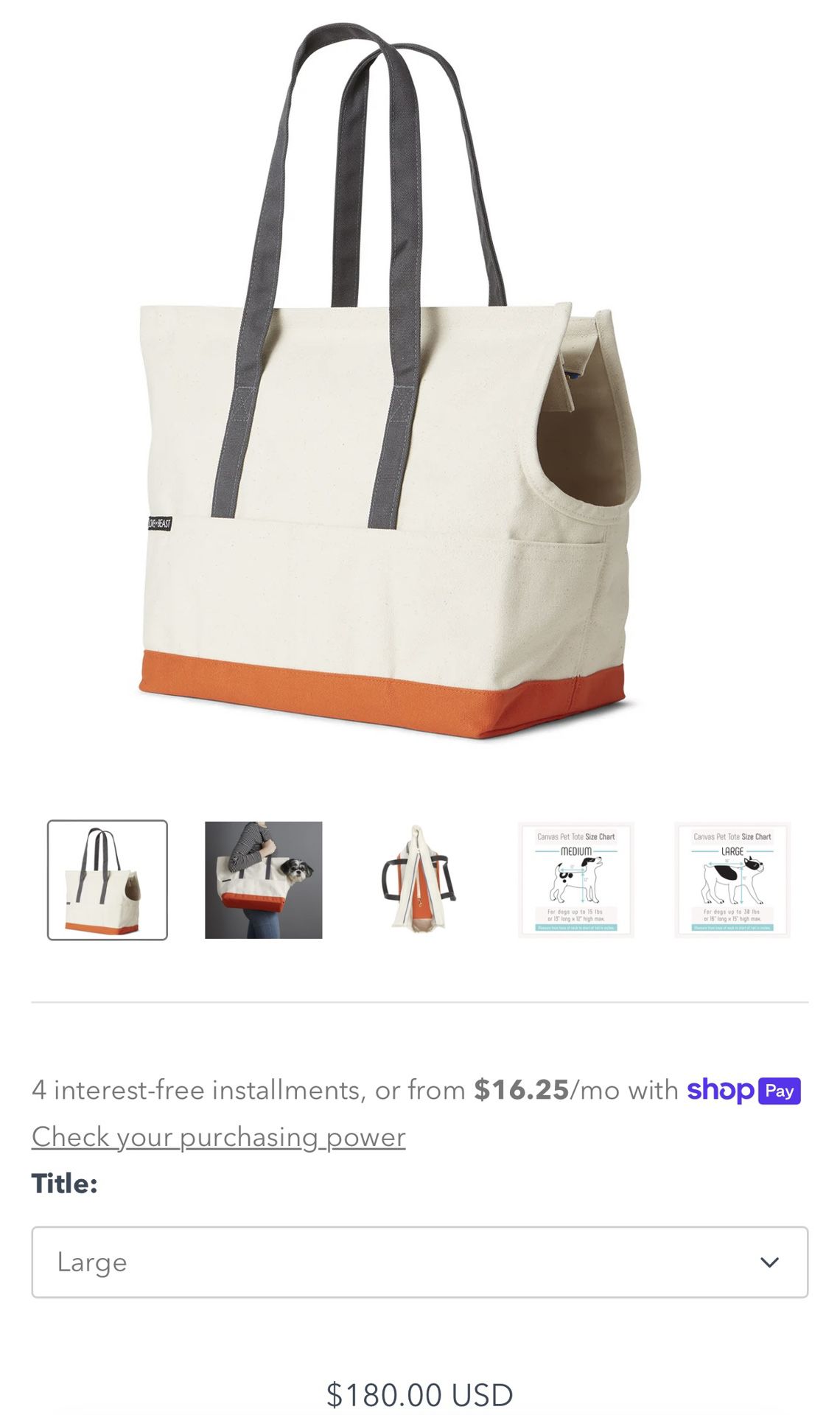 LoveThyBeast Carry Tote (LARGE)