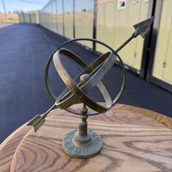 Vintage Style Brass Armillary Sphere Decor – 10”