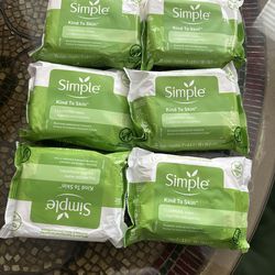 Simple cleansing wipes