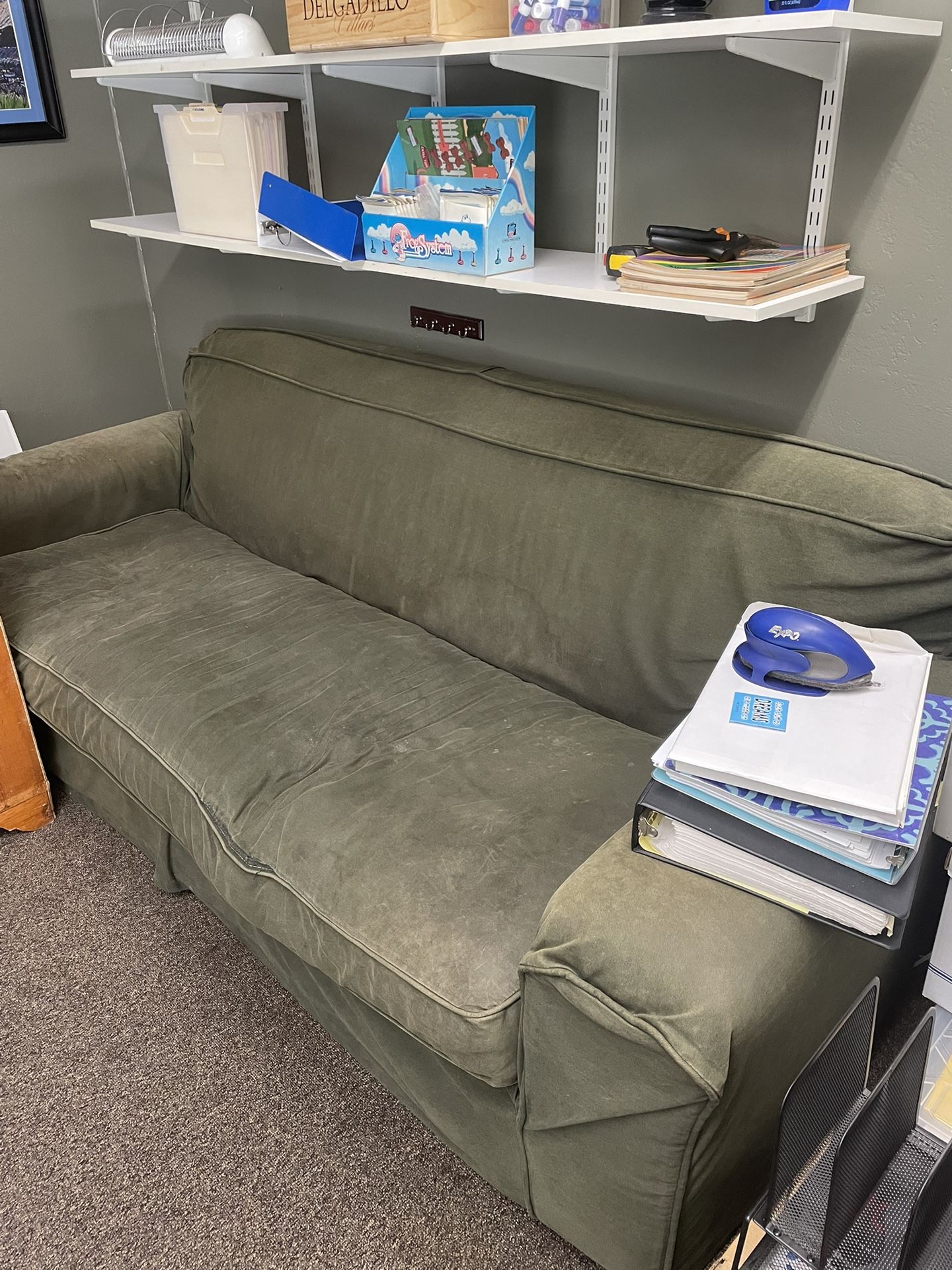 Olive Green Comfortable Couch