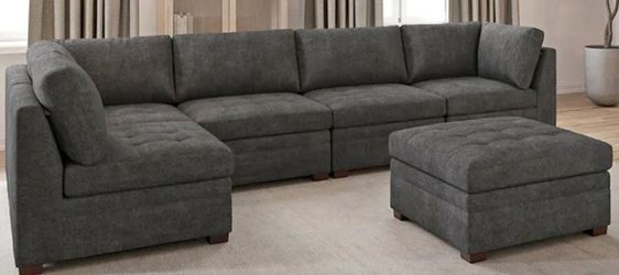 Thomasville Tisdale Modular Sectional 6-Piece in Dark Gray