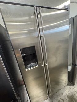 GE Monogram Stainless Steel Side-by-Side Refrigerator