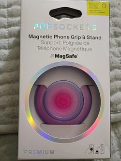 PopSockets Magnetic Phone Grip & Stand For MagSafe Pink Purple Glossy For Apple