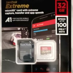 Brand new SanDisk Extreme 32 GB micro SD card