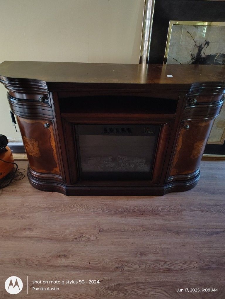 Beautiful Fireplace And TV Stand