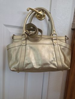 J.CREW ,Metallic gold purse.