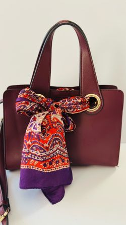 Beautiful Vegan Leather, Nanette Lepore Niccola Satchel W/ Decorative Scarf