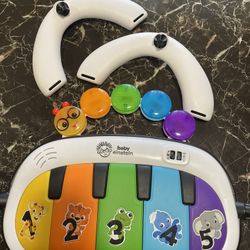 Baby Einstein 4-in-1 Kickin' Tunes Music and Language Play Gym and Piano Tummy Time Activity Mat