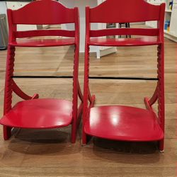 Adjustable Wood High Chair