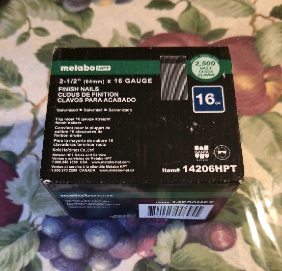Metabo Finish Nails 2 1/2 Inch