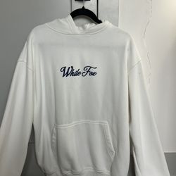 White Fox Cream Hoodie 🤍 Minimal Soft Girl Cozy Basic