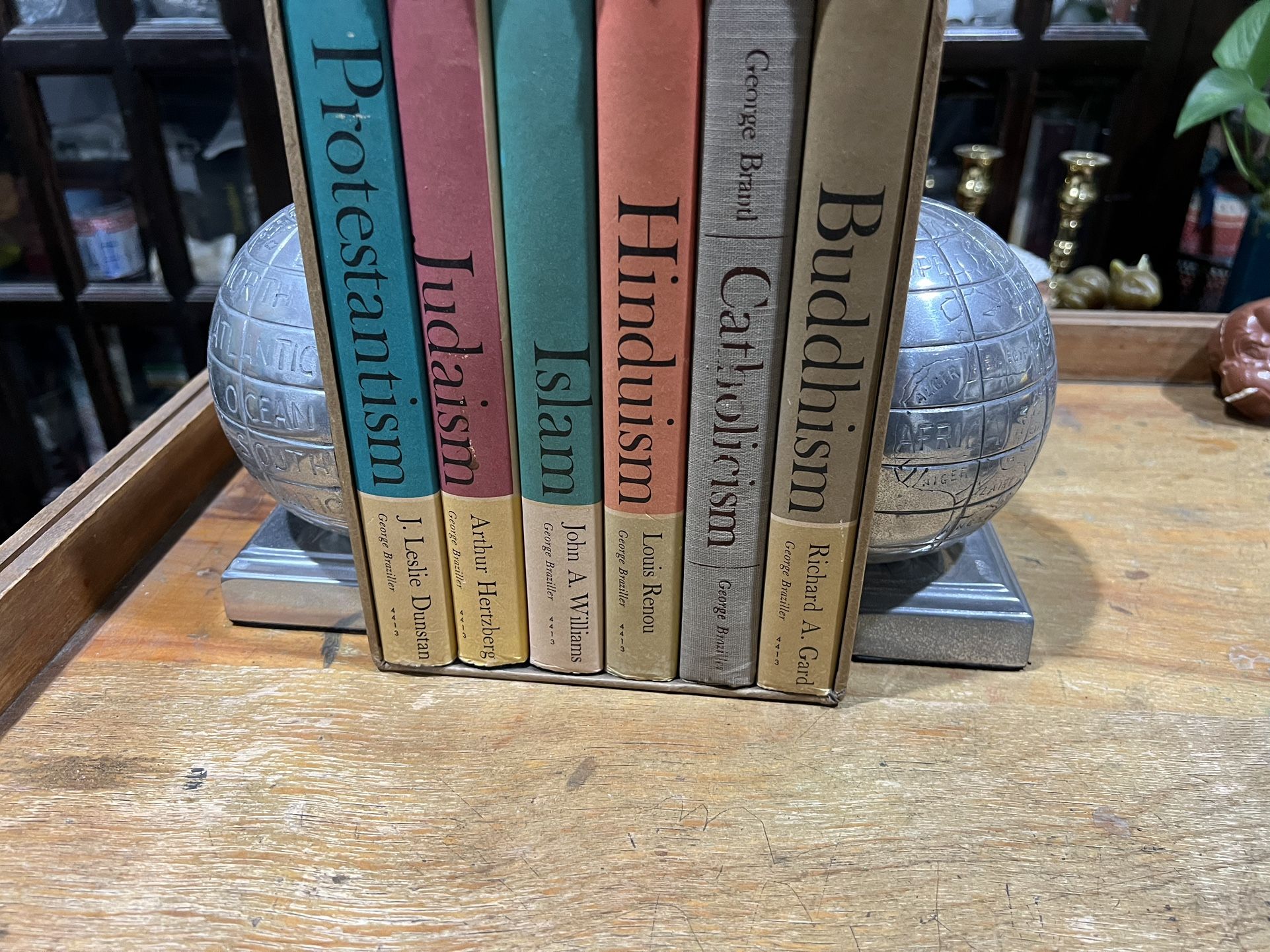 Vintage Mid-Century Globe Bookends