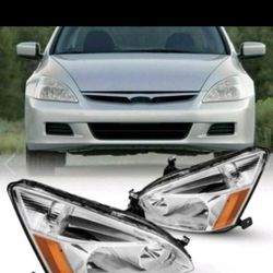 Honda Accord Halogen Chrome Headlight 
