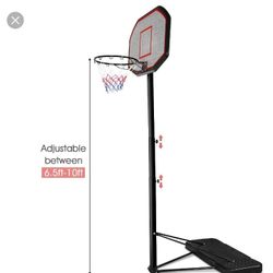Costway 10ft 43'' Backboard In/outdoor Adjustable Height Basketball Hoop System