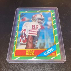 1986 TOPPS JERRY RICE RC CARD 