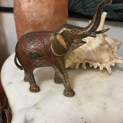 Vintage Solid Brass Elephant 