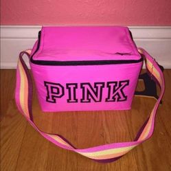 NWT VICTORIA'S SECRET PINK INSULATED RAINBOW COOLER LUNCH BAG BOX LUNCHBOX