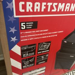 Craftsman 5 Drawer Tool Box Brand New 