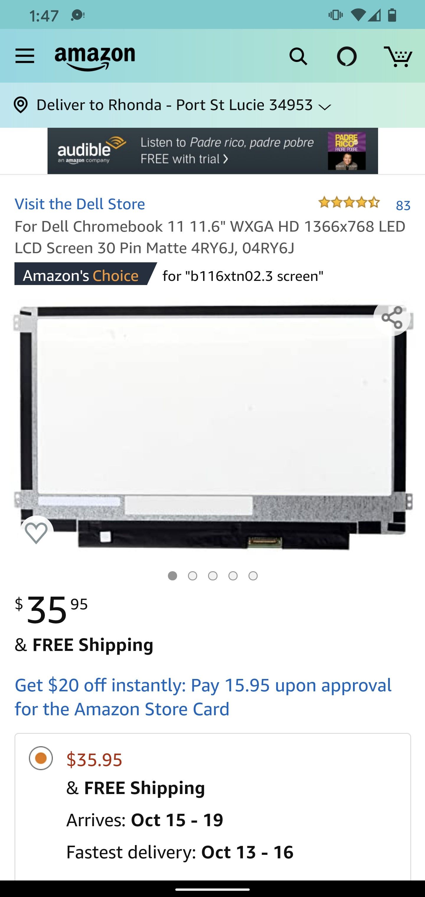 Dell chromebook replacement screen