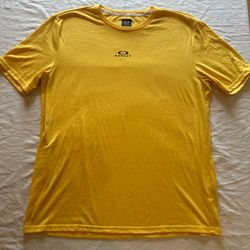 Oakley Shirt Men’s XXL/2XL Yellow Ohydrolix Performance Fit Short Sleeve Casual
