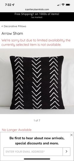 Pottery Barn Kids Arrow Pillow Sham