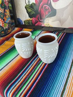 Cantarito blanco ($10 cada uno