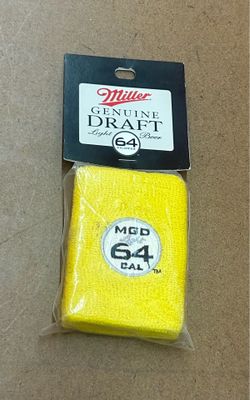 Miller GENUINE Draft LIGHT Beer MGD 64 “Wrist BANDS•Sweat BANDS Promotional•ADVERTISEMENT Souvenir 👀 (please read description)
