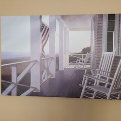Canvas Front Porch Beach Art 
