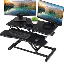 TechOrbits Standing Desk Converter - 32 Inch  Ergonomic 