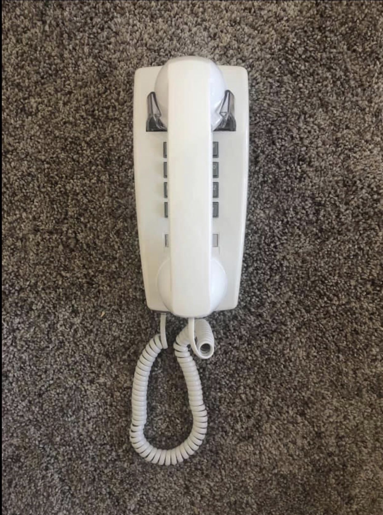 BRAND NEW! Old School Retro Wall Phone Corded White Telephone