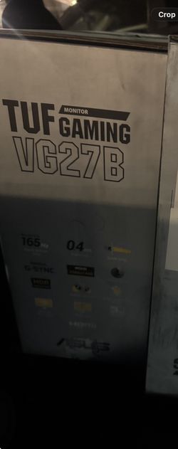 ASUS TUF Gaming 27" 2K HDR Gaming Monitor (VG27BQ) - QHD (2560 × 1440), 165Hz (Supports 144Hz), 0.4ms, Extreme Low Motion Blur, Speaker, G-SYNC Compat