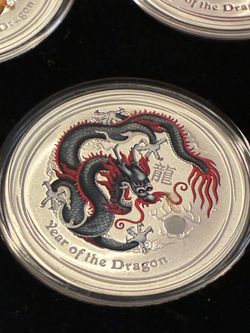 Australian lunar silver coin series 11 the year of the dragon 2012