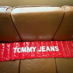 Tommy Jeans Red Puffer Scarf