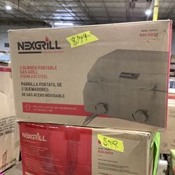 Nexgrill 2-Burner Portable Propane Gas Table Top Grill in Stainless Steel