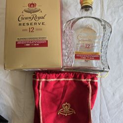 Crown Royal Empty Bottle Box Bag New