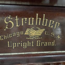 Antique strohber chicago upright grand piano