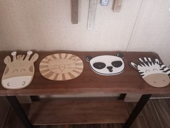 Set Of Cute Animals.. Safari Panda Nursery Decor,  Child Decor, Baby Shower Decor 