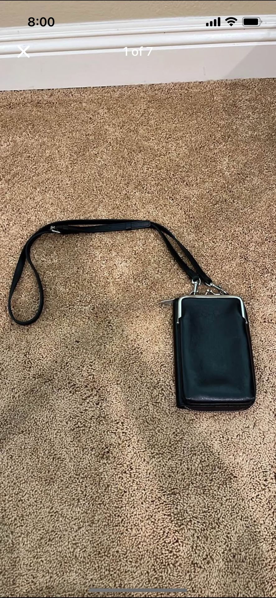 Like New Patricia Nash Black Crossbody Wallet