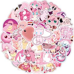 All Pink Pokemon Stickers ~ Rare Collectible Pokemon Card
