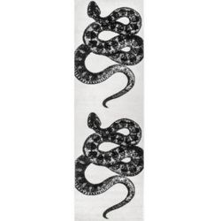 nuLOOM Thomas Paul Serpent Kitchen Hallway Runner Rug 2’ x 6’ Black & White
