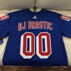 ADIDAS NEW YORK RANGERS DJ DRASTIC 22 AUTHENTIC TOUR JERSEY SIZE 56 (RARE)