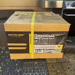Huttig-Grip 40d 5" Smooth Shank Common Nails - UNOPENED NEW BOX