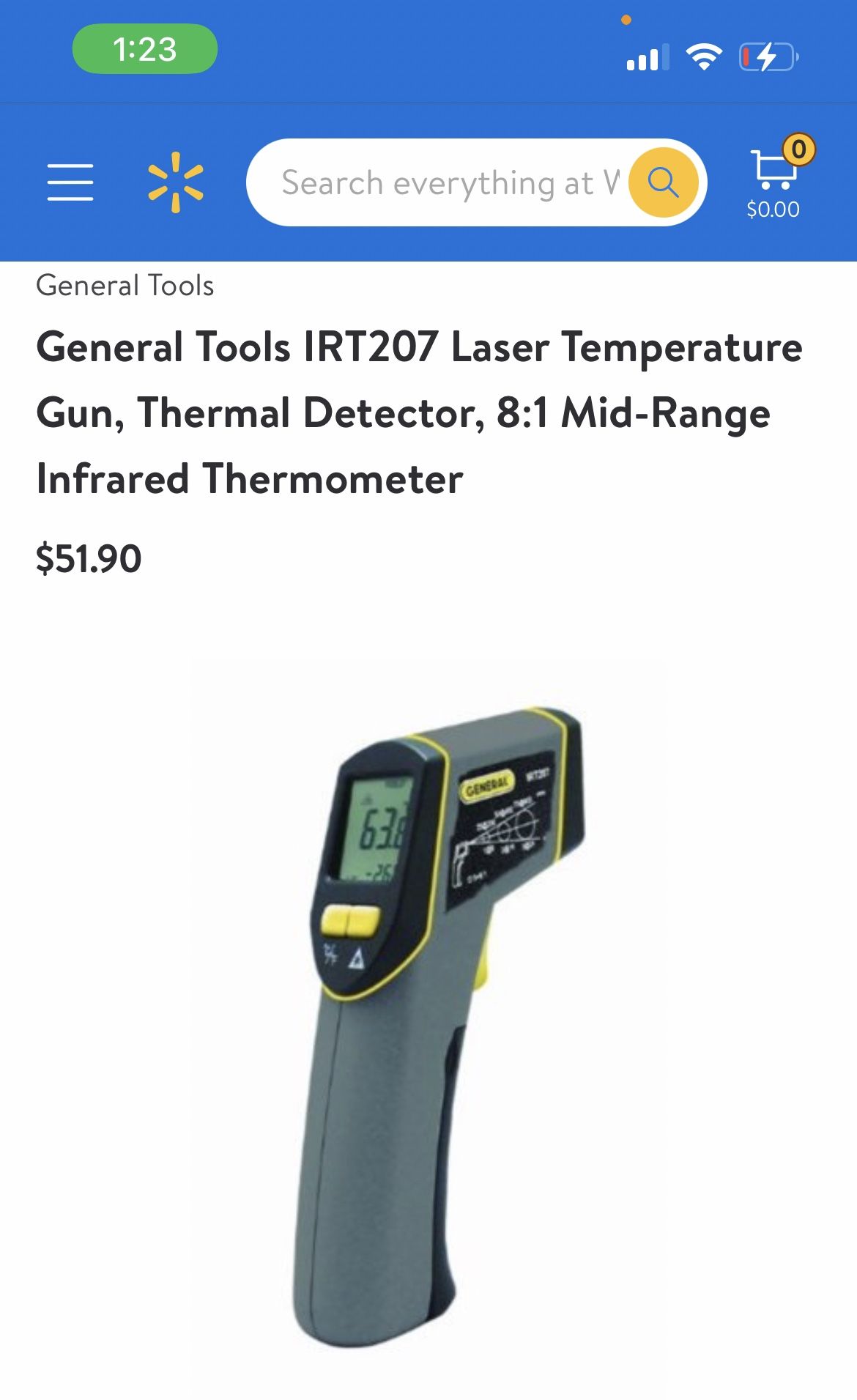 General IRT207 Laser Thermometer
