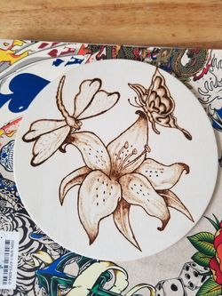 Wood burned art