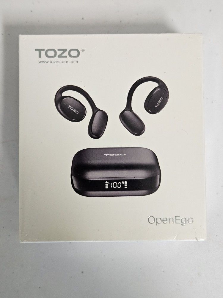 TOZO OpenEgo True Wireless Open Ear Headphone Earhooks Sport Earbuds Pearl White Color