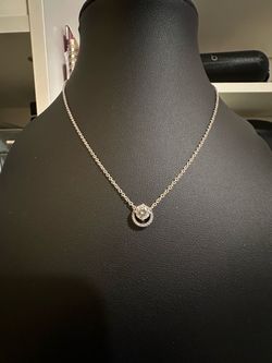 Pandora Sparkling Round Halo Pendant Collier Necklace Sterling silver